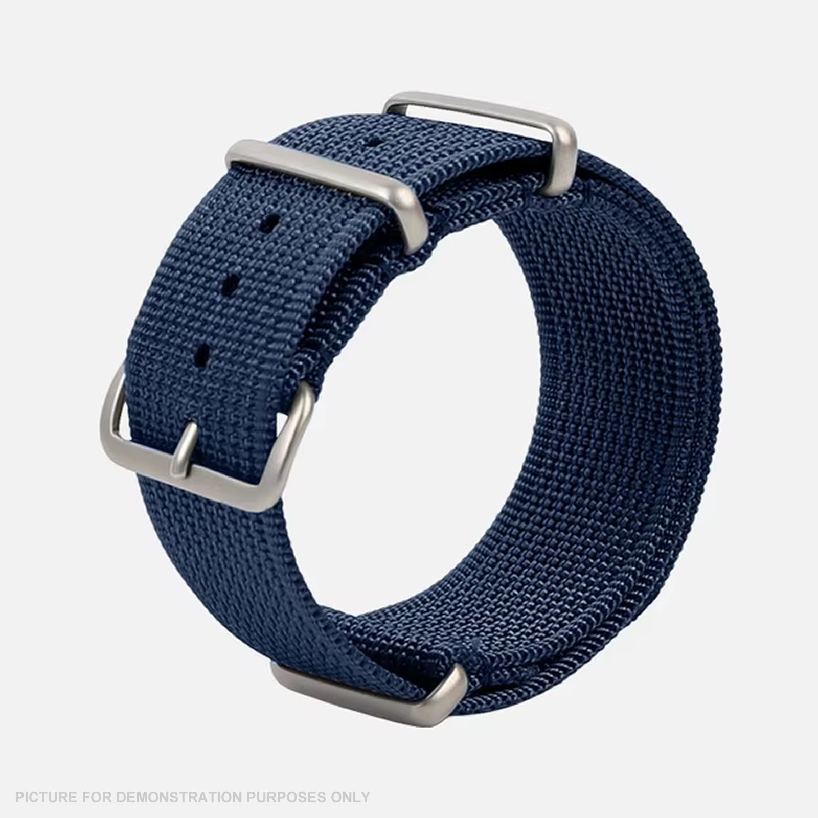 REMZEIM Ribbed Nylon NATO Style Watch Strap - BLUE